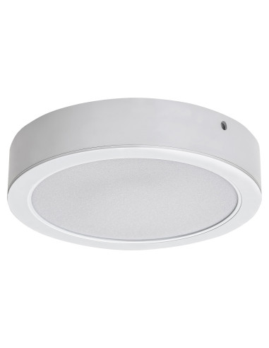 RABALUX Shaun2, indoor round white plastic surface mounted lamp,