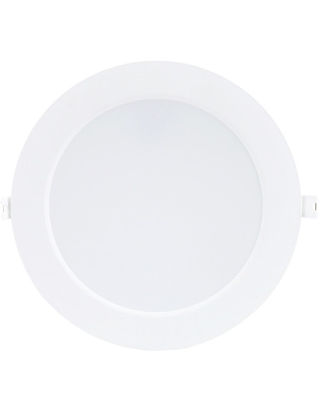 RABALUX Shaun2, indoor round white plastic recessed lamp, 18W, 