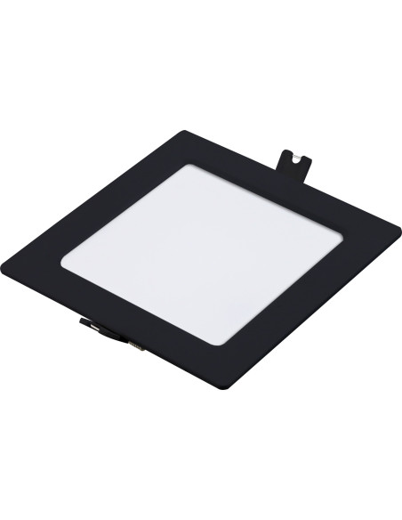 RABALUX Shaun2, indoor square recessed lamp, black plastic lamp 