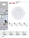 Rabalux Shaun2 Вградени и повърхностно монтирани лампи IP20 LED 18W 4000K 71235 - 7
