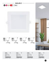 Rabalux Shaun2 Вградени и повърхностно монтирани лампи IP20 LED 6W 4000K 71237