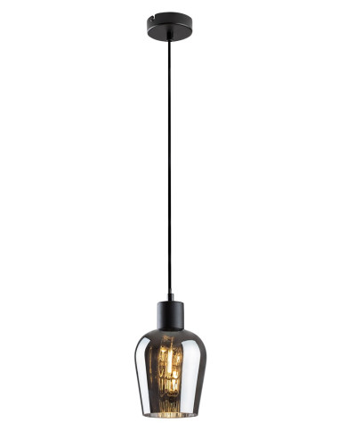 RABALUX Florian, indoor pendant lamp, matte black metal lamp with