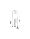 Rabalux Senobia Висящи осветителни тела IP20 GU10 3X MAX 5W K 73037 - 5