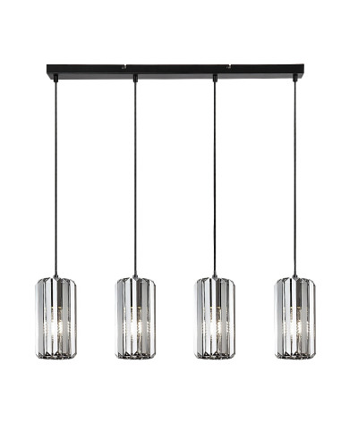 RABALUX Veness, indoor pendant lamp, matte black metal lamp with