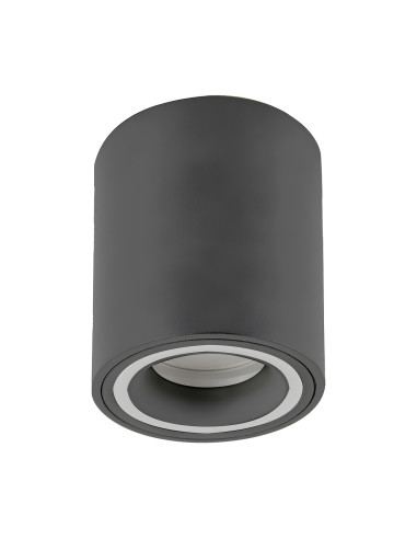 RABALUX Kobald, indoor ceiling lamp, grey aluminium lamp with 