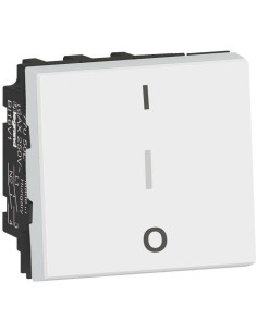 Legrand Двуполюсен ключ 10A 1-0 надпис 2 мод. Easy-Led Mosaic NEW - 077050L - Цена | LEDs4economy