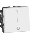 Legrand Двуполюсен ключ 10A 1-0 надпис 2 мод. Easy-Led Mosaic NEW - 077050L - Цена | LEDs4economy