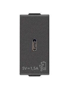 VIMAR 09292.C.25.CM USB-C Контакт Neve Up, 1M 25W, карбон мат, - Цена | LEDs4economy