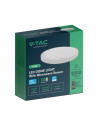 V-TAC 24W LED Плафон Сензор SAMSUNG Чип 6500 Кръг Бяла Рамка IP44 - 76641-24 - 3