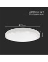 V-TAC 18W LED Плафон Сензор SAMSUNG Чип 6500 Кръг Бяла Рамка IP44 - 76611-24 - 3
