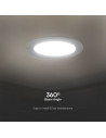 V-TAC 18W LED SAMSUNG Чип Backlit Панел Вграждане Кръг 4000K - 78651 - 5