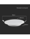 V-TAC 6W LED SAMSUNG Чип Backlit Панел Вграждане Кръг 3000K - 78581 - 5