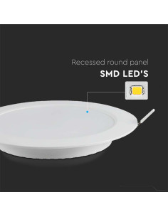 V-TAC 3W LED SAMSUNG Чип Backlit Панел Вграждане Кръг 4000K - 78561 - Цена | LEDs4economy 2