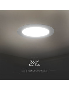 V-TAC 3W LED SAMSUNG Чип Backlit Панел Вграждане Кръг 3000K - 78551 - Цена | LEDs4economy 2