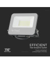 V-TAC 30W Floodlight RGB+W Черен С Контролер IP65 - 23462 - 2