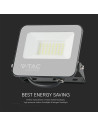 V-TAC 30W Floodlight RGB+W Черен С Контролер IP65 - 23462 - 5