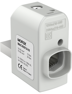 MOREK Изолиран конектор към устройство SR95R 1xAl/Cu 16-95mm², десен, 690V - MAC9507A10 - Цена | LEDs4economy