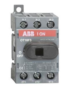 ABB Разединител OT16F3 16A 3P I-0 за DIN монтаж без ръкохватка - 1SCA104811R1001 - Цена | LEDs4economy