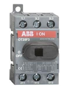ABB Разединител OT40F3 40A 3P I-0 за DIN монтаж без ръкохватка - 1SCA104902R1001 - Цена | LEDs4economy