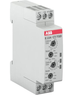 ABB Реле за време, генератор на импулси, CT-TGD, 7x 0.05s...100h, 1c/o 6A, 24...240Vac - 1SVR500160R0000 - Цена | LEDs4economy