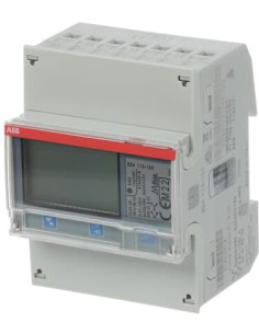 ABB Трифазен електромер за ИНДИРЕКТНО мерене на ел. енергия B24, M-bus, еднотарифен, за DIN монтаж 4 мод, MID - 2CMA100179R1000 