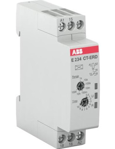 ABB Реле за време, закъснение при включване, CT-ERD, 7x 0.05s...100h, 1c/o 6A, 24...240Vac - 1SVR500100R0000 - Цена | LEDs4econo