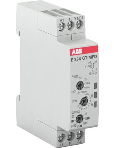 ABB Реле за време, мултифункционално, CT-MFD, 7x 0.05s...100h, 