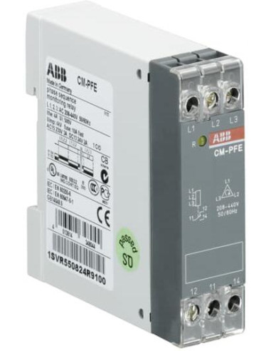 Реле за контрол на фази, последователност, CM-PFE, 1c/o, L1-L2-L3208...440Vac ABB