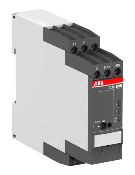 Реле за контрол на ниво, CM-ENS, 5-100 kOhm, 1c/o 4A, 24...240Vac/dc ABB