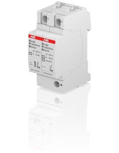 ABB Катоден отводител тип 2 OVR 40kA 275V 1P+N  - 2CTB803972R1100