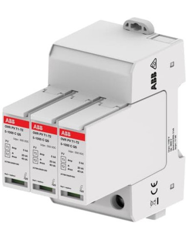 ABB Катоден отводител тип 1+2 PV OVR-DC 40kA 1000V 2P с 