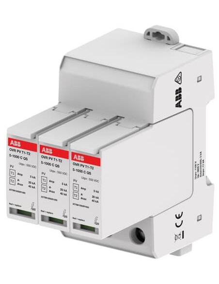 ABB Катоден отводител тип 1+2 PV OVR-DC 40kA 1000V 2P с 