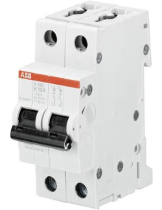 ABB Автоматичен прекъсвач S202 2P 4A крива K 6kA - 2CDS252001R0337 - Цена | LEDs4economy