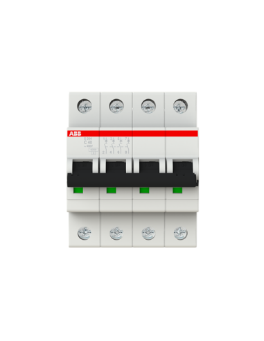 Автоматичен прекъсвач S204 4P 40A крива С 6kA ABB