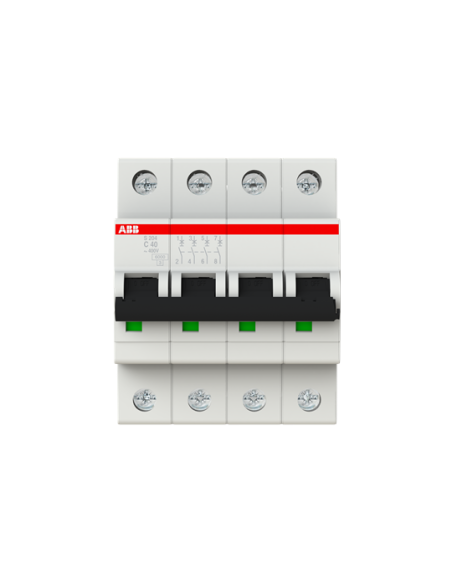 Автоматичен прекъсвач S204 4P 40A крива С 6kA ABB