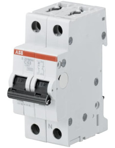 ABB Автоматичен прекъсвач S201M 1P+N 6A крива С 10kA - 2CDS271103R0064 - Цена | LEDs4economy