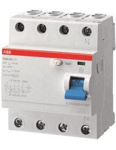 ABB ДТЗ 4P 40A 300mА серия F204 тип AC - 2CSF204001R3400 - Цена | LEDs4economy