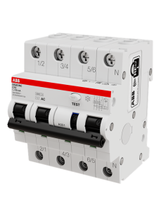 ABB ДТЗ комбинирана DS203NC 3P+N 10A крива C 30mA тип AC 6kA 4 мод. - 2CSR256040R1104 - Цена | LEDs4economy