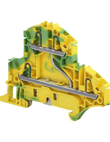 Редова клема ДВУРЕДОВА жълто/зелена 2.5мм2 ZK2.5-D1-PE серия SNK ABB