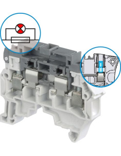 ABB Редова клема СИВА 4мм2 с предпазител 250V ZS4-SF1-R4 серия SNK - 1SNK508415R0000 - Цена | LEDs4economy
