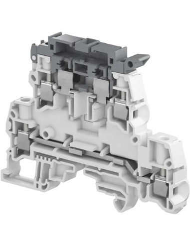 Редова клема ДВУРЕДОВА сива 4мм2 с предпазител ZS4-D2-SF1 серия SNK ABB