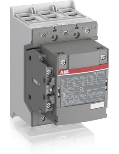 Контактор AF140-30-11 3P 75kW (140A AC-3) 1NO+1NC 24...60V 50/60Hz ABB