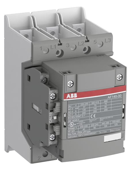 Контактор AF140-30-11B 3P 75kW (140A AC-3) 1NO+1NC 250...500V 50/60Hz ABB