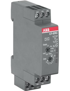 ABB Реле за време, закъснение при включване, CT-ERC, 7x 0.05s...100h, 2c/o 4A, 24...240Vac - 1SVR508100R0100 - Цена | LEDs4econo
