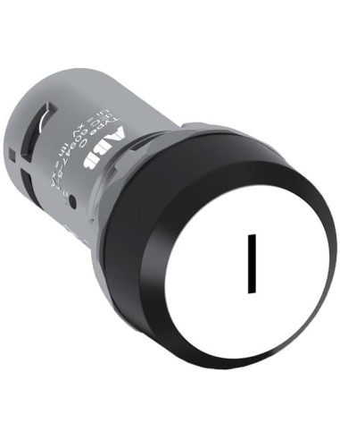 Бутон бял CP11-10W-10 1NO пластмасов ринг Ø22mm Compact ABB