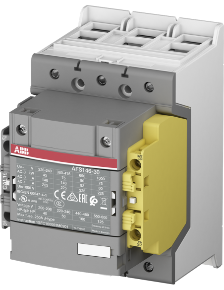 Контактор AFS146-30-12 3P 75kW (146A AC-3) 1NO+2NC 24...60V 50/60Hz ABB