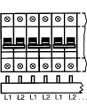 ABB Захранващ гребен PS2 1P+N 16мм2 80A 29 прекъсвача NL  - 2CDL220001R1658 - 2