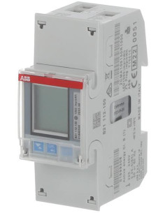 ABB Монофазен електромер за ДИРЕКТНО мерене на ел. енергия B21, Modbus, eднотарифен, за DIN монтаж 2 мод, 65A, MID - 2CMA100150 
