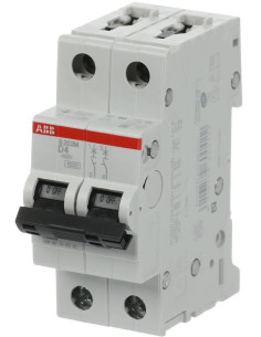 ABB Автоматичен прекъсвач S202M 2P 4A крива D 10kA - 2CDS272001R0041 - Цена | LEDs4economy