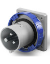 Scame Промишлен щепсел 2P+Е 63A 200-250V IP66/67, 6h серия Optima панелен монтаж 100x110мм - 248.6393 - Цена | LEDs4economy